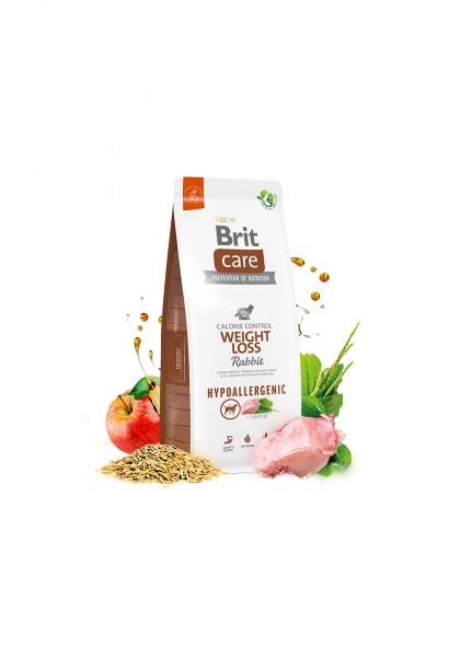 Корм сухой для всех пород Brit Care Hypoallergenic Weight Loss с крольчатиной 12 кг