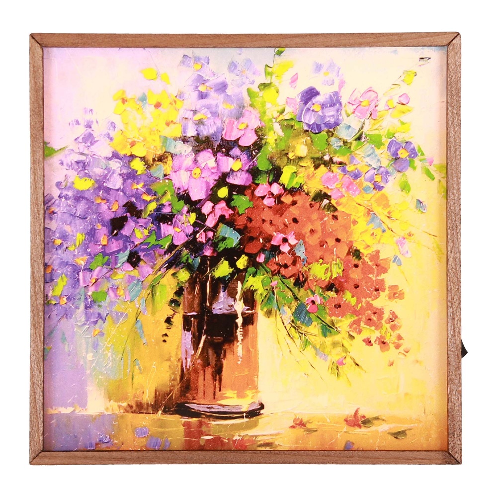 Настольная лампа декоративная The 11's Цветы худ. Дарчук 1x2 Вт дуб