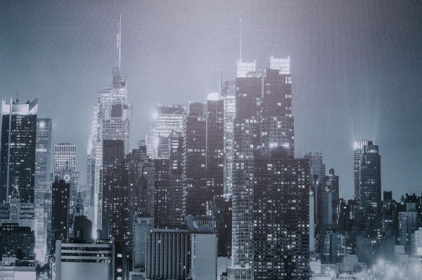 Репродукция Ночной город 60x150 см Styler 