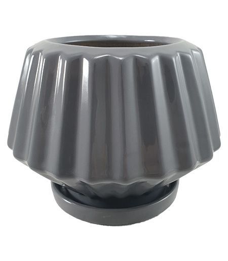 Горшок керамический Резон Стокротка фигурный 0,6 л серый (Р282сір)