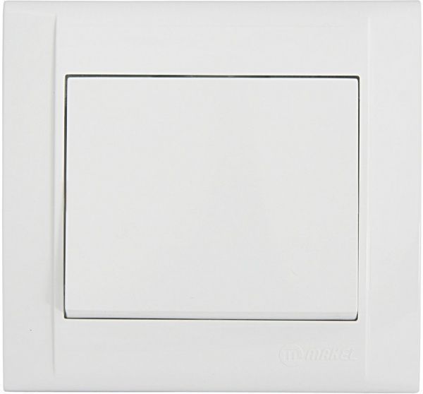 Вимикач одноклавішний Makel Defne без підсвітки 10 А 250В білий 42001001