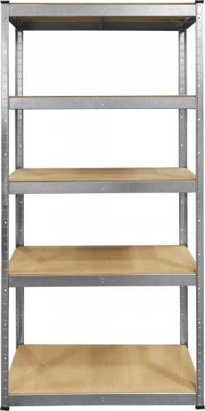 Стелаж металевий Меткас з полицями із МДФ В114/2 1800x900x400 мм сірий 