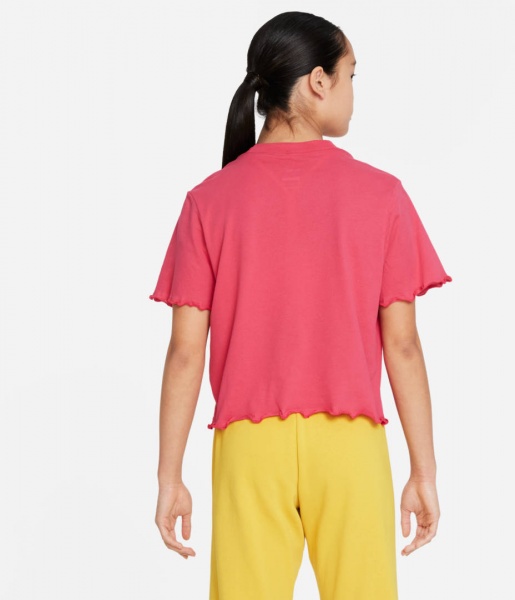Футболка Nike G NSW TEE ENERGY BOXY FRILLY DO1351-666 р.M розовый