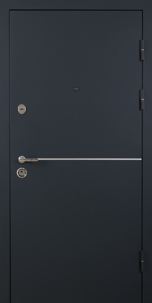 Двері вхідні Abwehr КТМ 76 096 П (7021Т+В) Kale2 NEW Lite RAL 7016 / антрацит 2050x960 мм праві