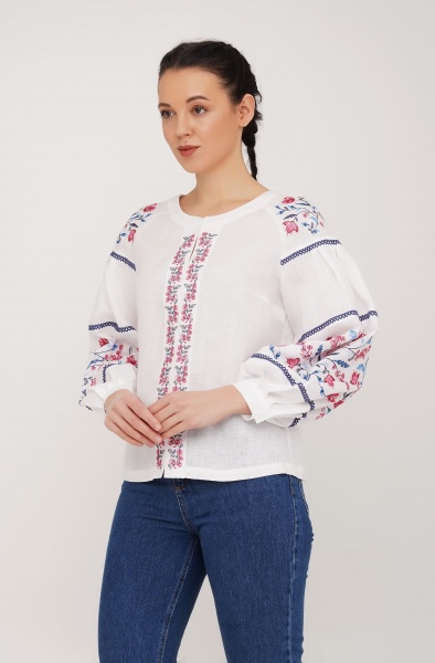 Вишиванка Галерея льону Сабіна р. 50 білий 9186/50/101