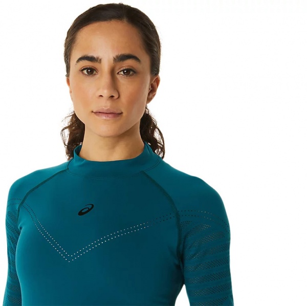 Футболка Asics SEAMLESS LS CROP TOP 2032C508-300 р.L синій