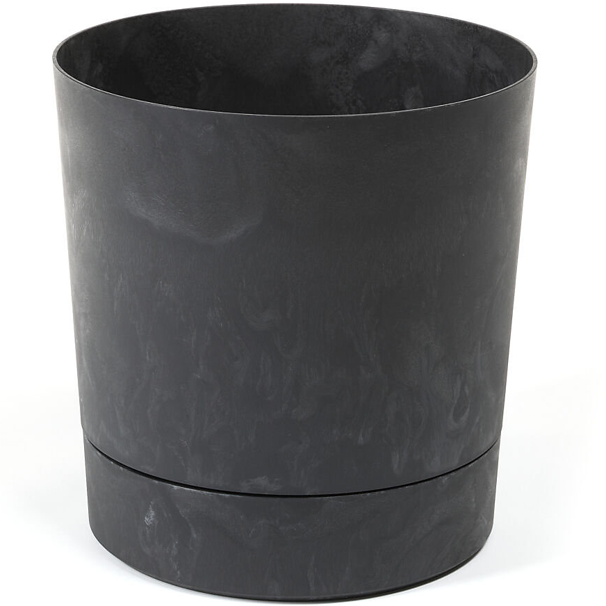 Вазон AURA с подставкой 28х29,4 см круглый бетон темный 13 л Lamela (9711260)