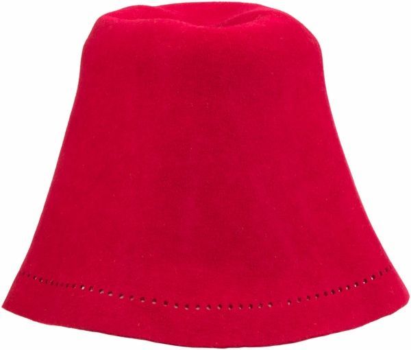 Шапка для сауны HUSST Элит Красная №2 с кроличьим пухом крашенная