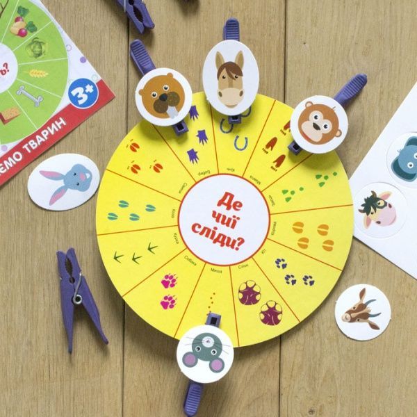 Игра настольная Ранок Я играю с прищепочкамы. Изучаем животных 293222