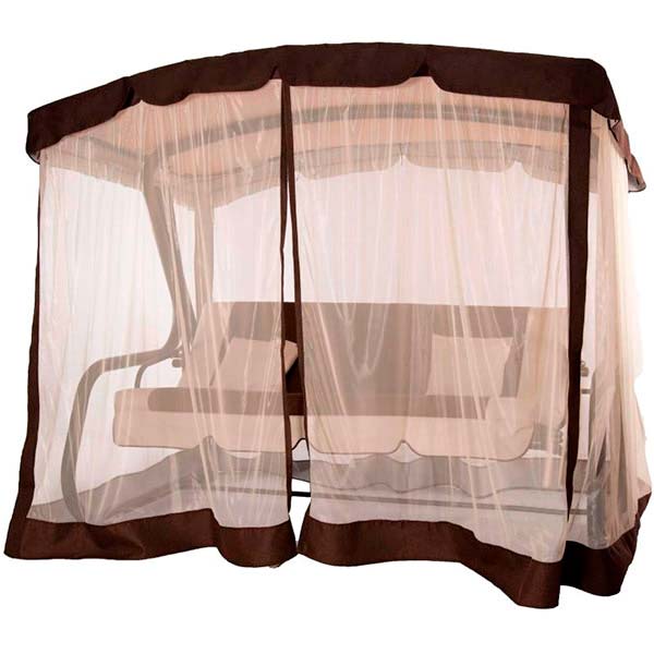 Качели с навесом Indigo Тиффани коричневая 2180х1800х1385 мм 