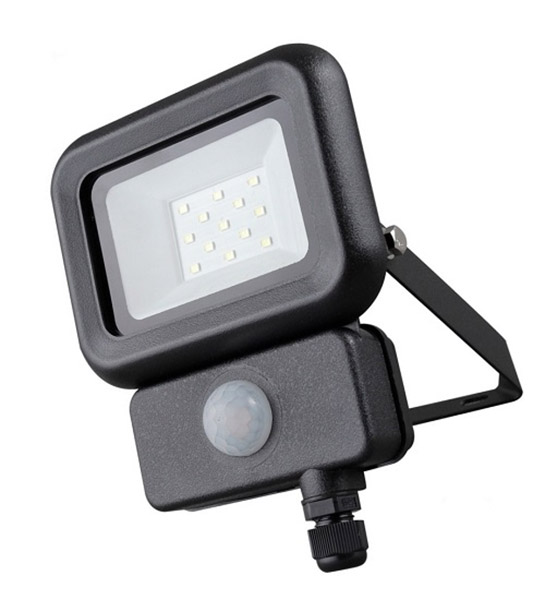 Прожектор с датчиком движения Светкомплект FL-MS 010 LED 10 Вт IP65 черный 