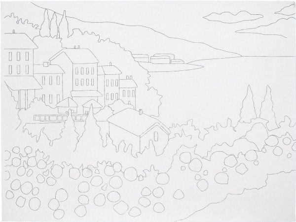 Полотно на картоні з контуром Морські пейзажі №2 Rosa Talent 