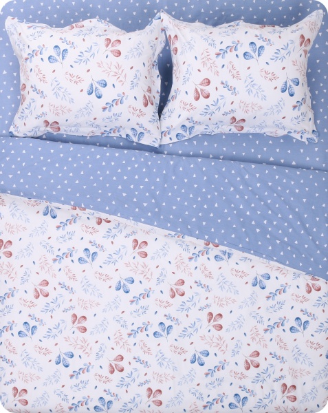 Комплект постільної білизни Натхнення 2 блакитний із білим Homeline 