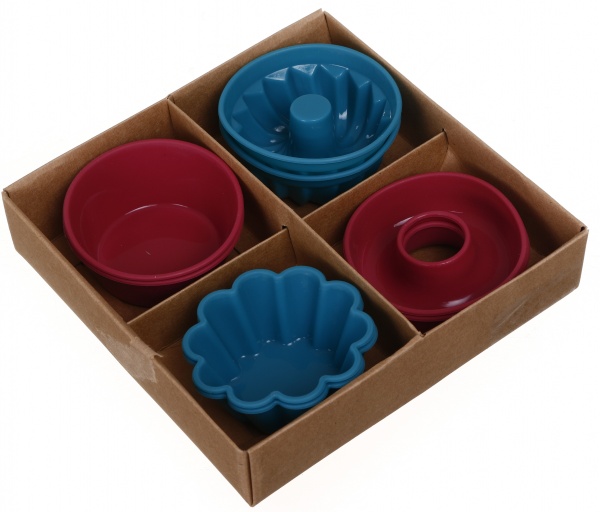 Набор форм для выпекания кексов на 8 шт. 7.6х7.6 в подарочной упаковке Flamberg Smart Kitchen