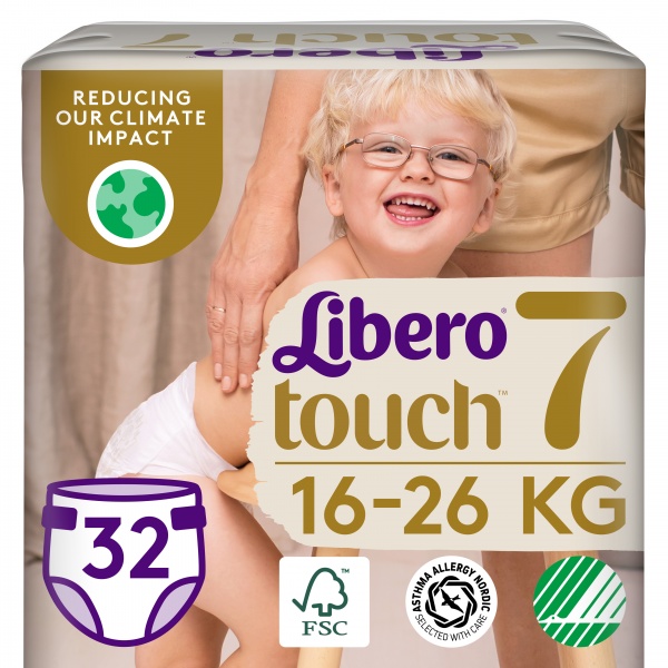 Підгузки Libero Touch 7 16-26 кг 32 шт.
