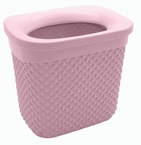 Корзина для сміття Ucsan Plastik DROP 2 л рожевий 113605.1