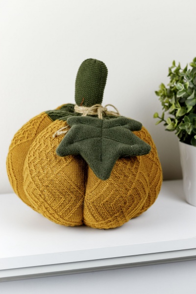 Декоративное изделие Тыква Medium 25x25 см охра золота Прованс 