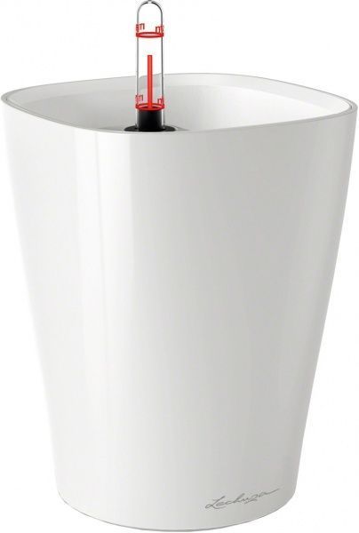 Вазон пластиковий Lechuza Deltini квадратний 1,2 л білий (14900) 