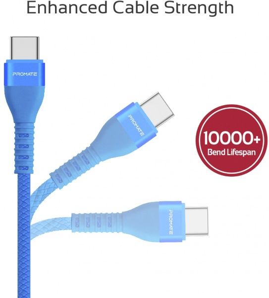 Кабель Promate USB Type-C – USB 1,2 м синій (vigoray-c.blue) 