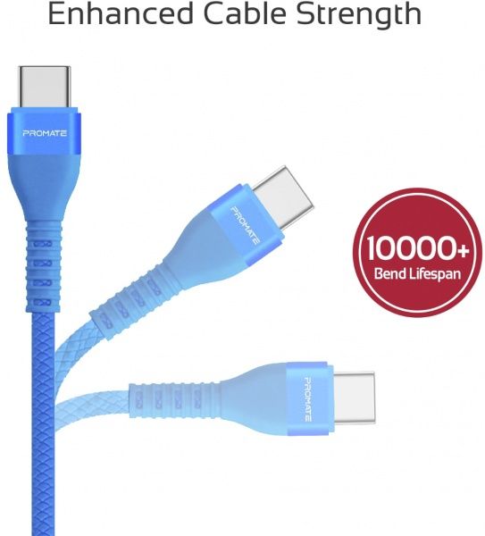 Кабель Promate Vigoray-C USB - USB Type-C 1,2 м синий (vigoray-c.blue) 