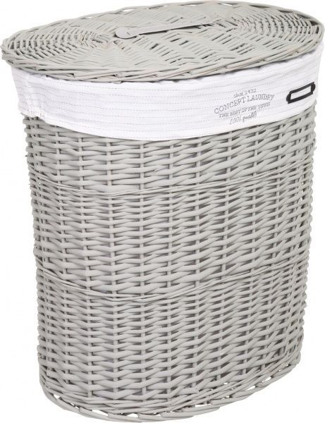 Кошик плетений Tony Bridge Basket з текстилем 51х37х56 см HQN20-4CD-1 