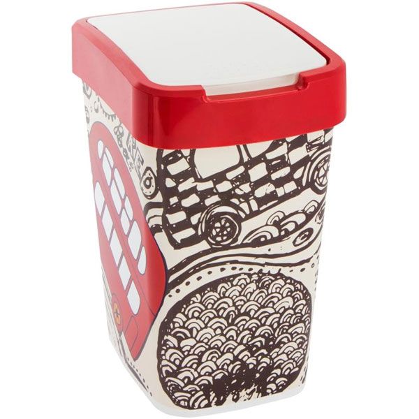 Ведро для мусора Алеана Евро Город с декором 18 л