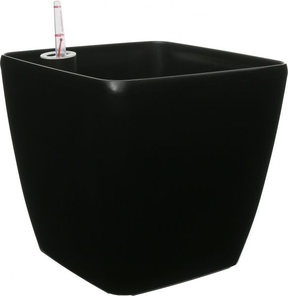 Горщик пластиковий Plastkon Flower Lover Quadrato чорний квадратний 15л чорний 