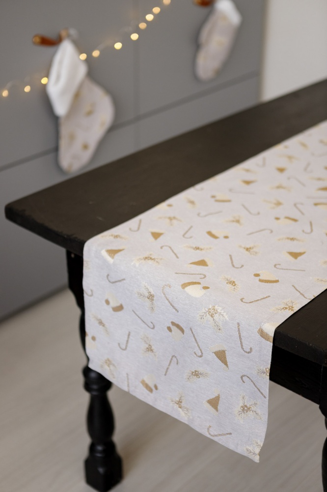 Дорожка (раннер) Шапочки на бежевом 40x180 см Прованс