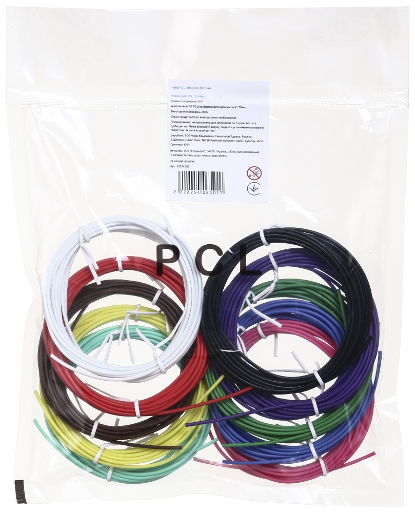 Набор 3D Pen Kit PCL ниток для 3D ручки PCL-10 colors