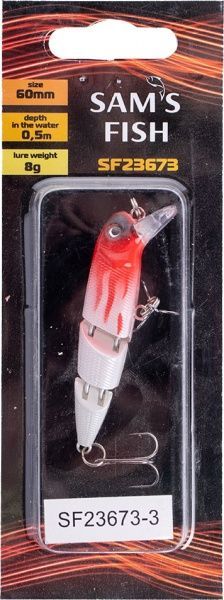 Воблер Sams Fish SF 23673-3 8 г 60 мм трискладовий