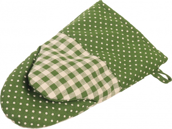 Прихватка Lucy Зеленая клетка 21x36 см красный La Nuit 