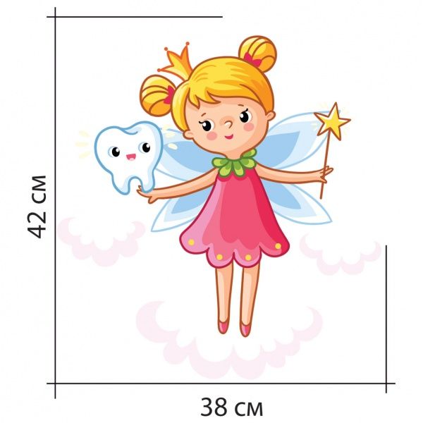Декоративна наліпка Zatarga Зубна фея