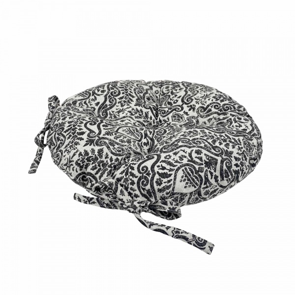 Подушка на стул PERLA Вензель графит La Nuit