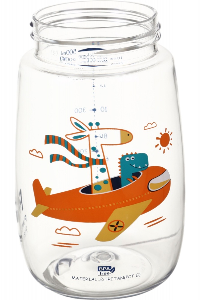 Пляшка для води Flamberg Premium Bambino 500 мл помаранчевий із бірюзовим