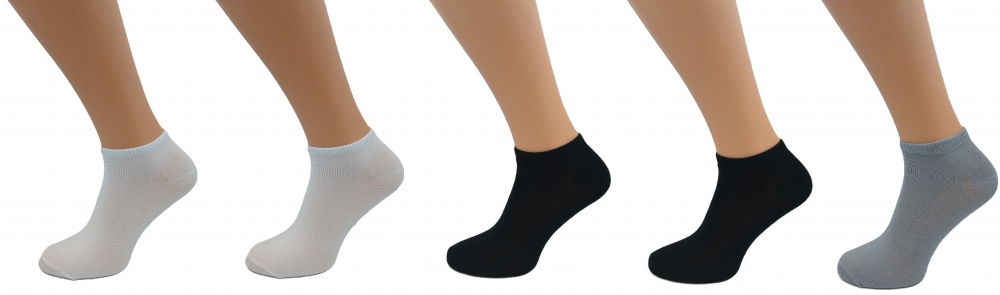 Набір шкарпеток жіночих Sensio р.36-39 білий/чорний/сірий 5 шт.