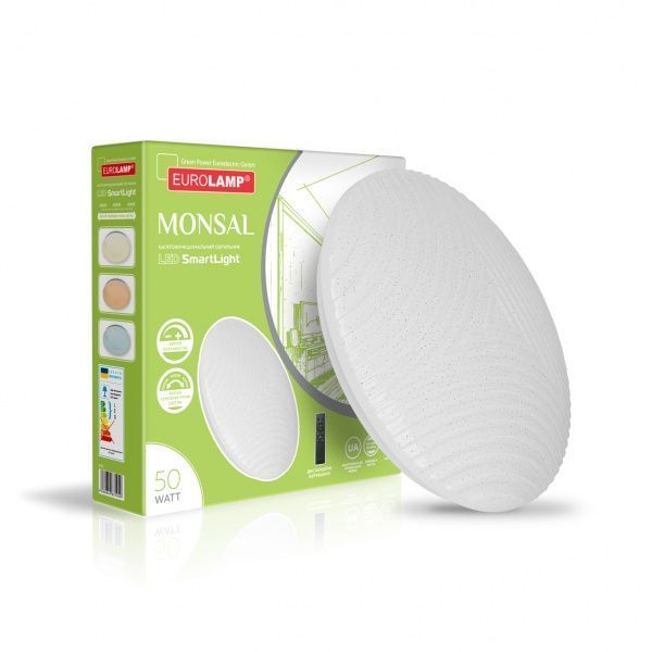 Светильник светодиодный Eurolamp Smart Light Monsal N9 с пультом ДУ 50 Вт белый 3000-6500 К LED-ESL-50W-N9 