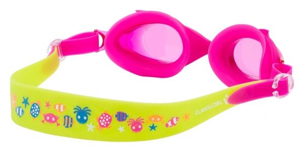 Очки для плавания TECNOPRO SHARK PRO KIDS X 289399-901391 one size розово-зеленый