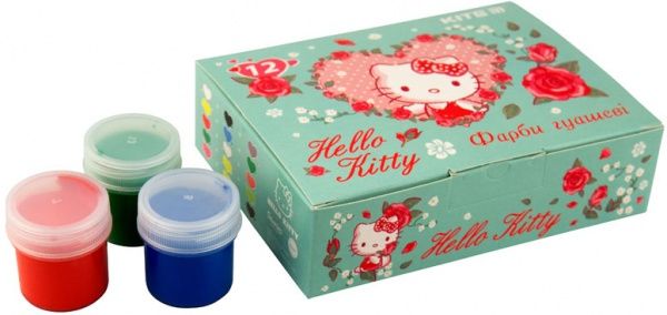 Краски гуашевые Hello Kitty 12 кольорів HK19-063 KITE