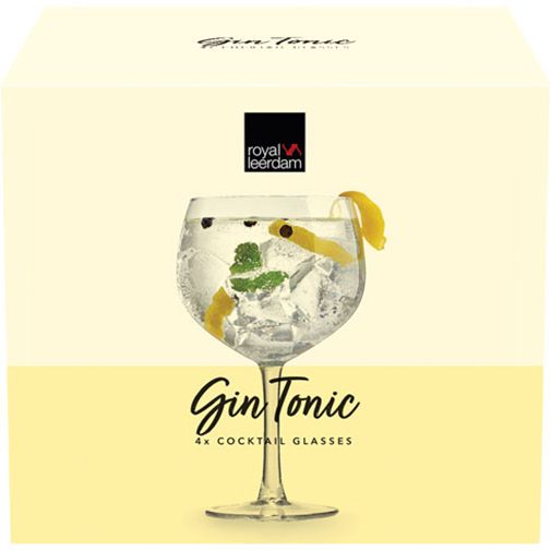 Набір бокалів для коктейлів GIN TONIC, 650 мл 4 шт Royal Leerdam