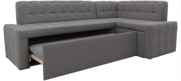 Куточок кухонний Кедр КАРАТ розкладний Г Мілос 84 світло-сірий 