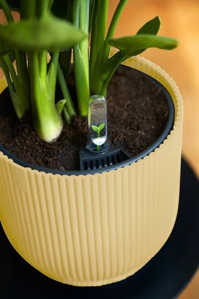 Вазон пластиковый Elho vibes fold round круглый 3,1 л желтый (481186) 