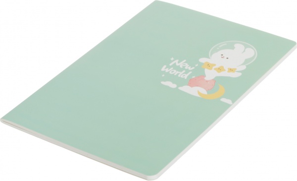 Блокнот Обед зайчонка 1 бирюзовый 18,5х26 см