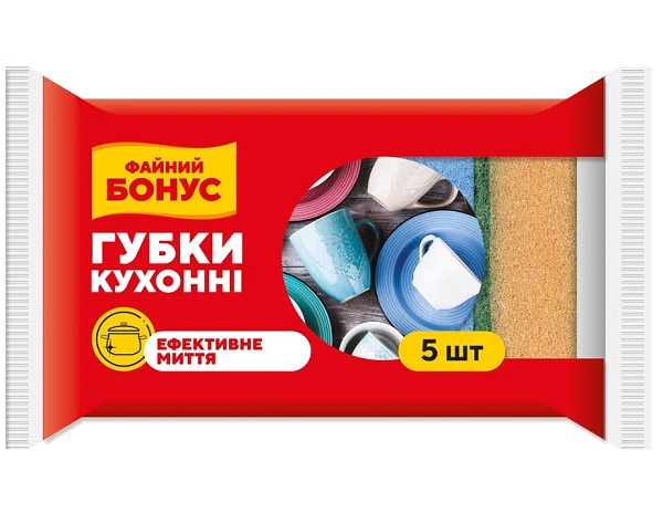 Губка Бонус 5 шт.