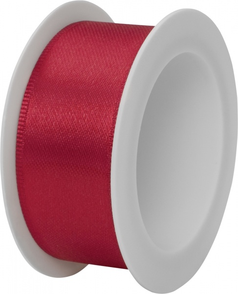 Стрічка декоративна STEWO Satin spool red 2,5 см 3 м червоний 