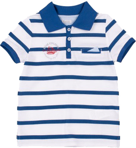 Футболка для мальчиков Bembi ФБ730 р.86 белый с синим 24730015936.811 