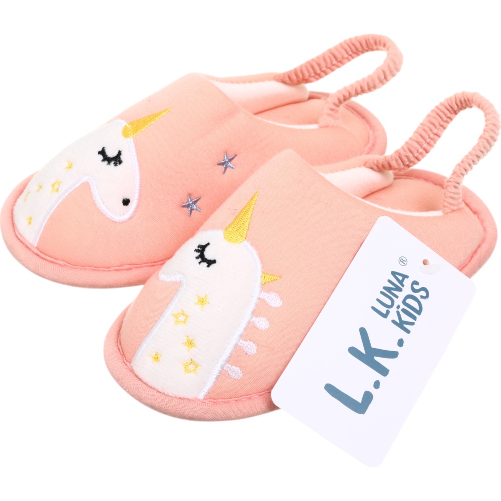 Тапочки детские Luna Kids Единорог, на резинке р.27 розовый