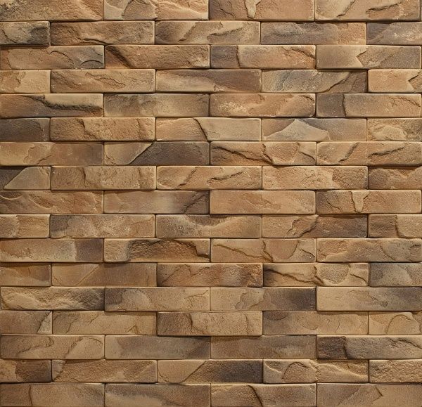 Плитка гипсовая прямая RUSTIKA Марсель кофейный 0,44 кв.м 