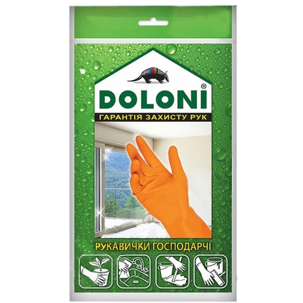 Перчатки Doloni хозяйственные с покрытием латекс S (7) 4544