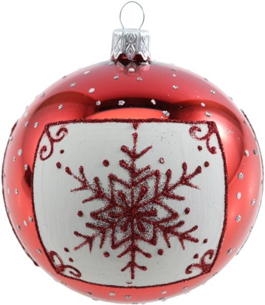 Шар стеклянный d80 6228-1 красный