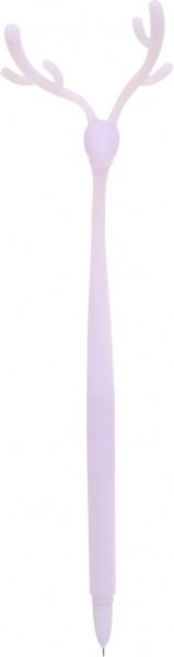 Ручка гелева Різдвяний фіолетовий олень 